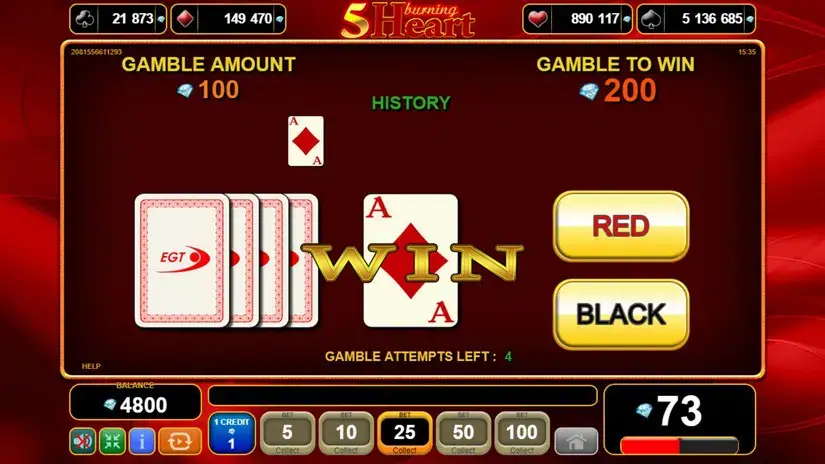 5 Burning Heart slot screenshot 3