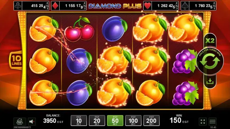 Diamond Plus slot screenshot 2