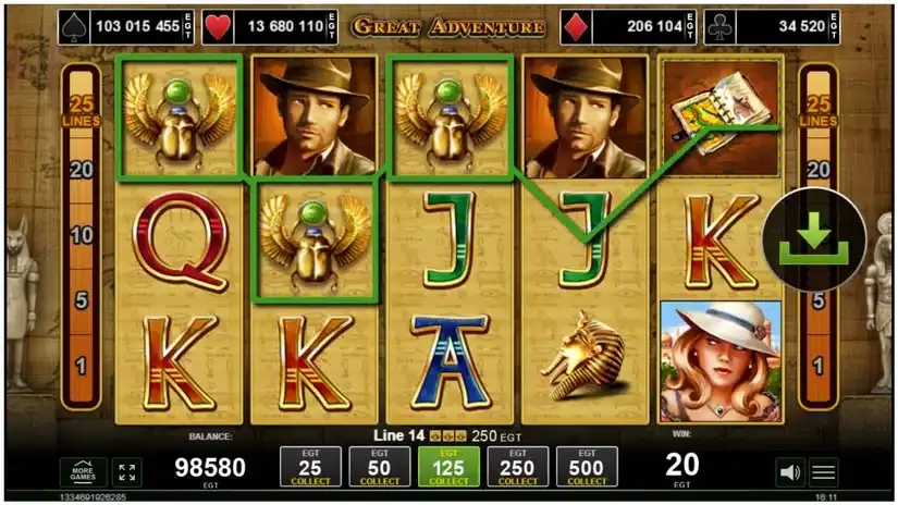 Great Adventure slot screenshot 2