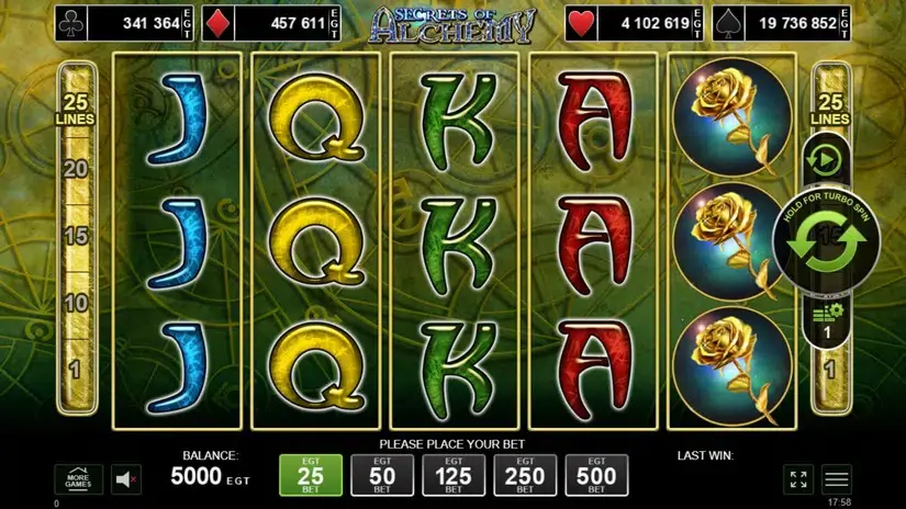Secrets of Alchemy slot screenshot 