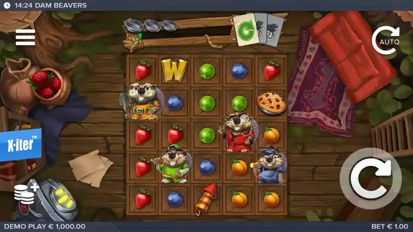 Dam Beavers slot screenshot 
