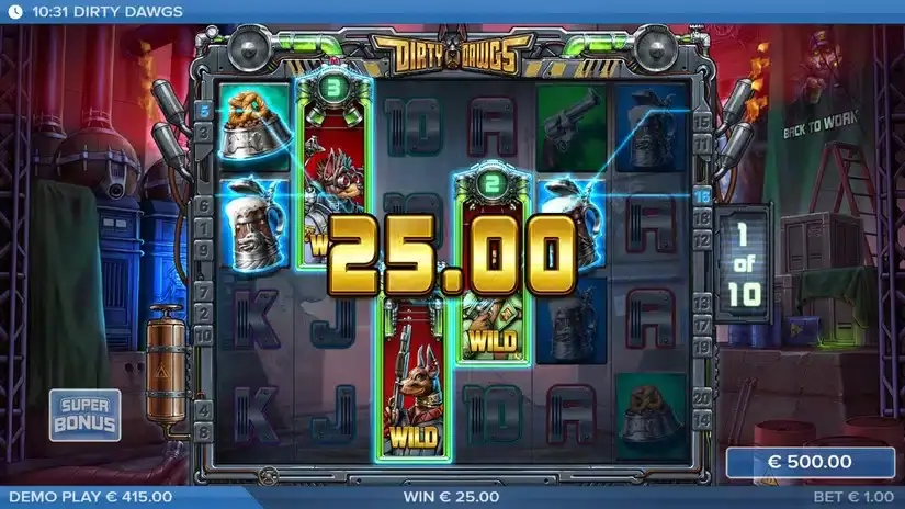 Dirty Dawgs of Nitropolis slot screenshot 5