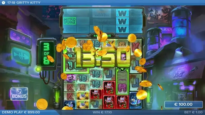 Gritty Kitty of Nitropolis slot screenshot 