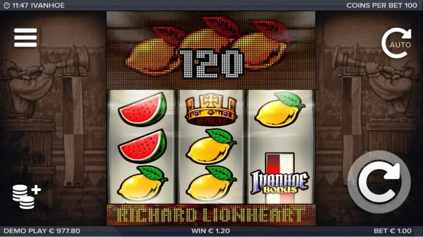 Ivanhoe slot screenshot 