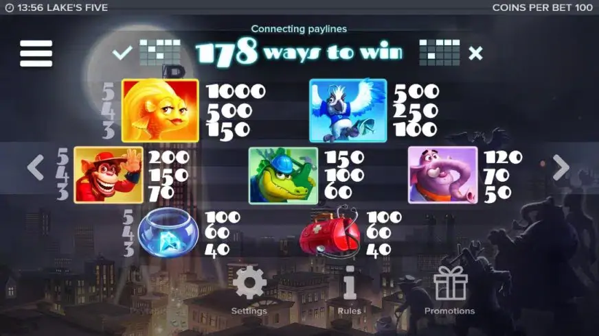 Lake’s Five slot screenshot 2