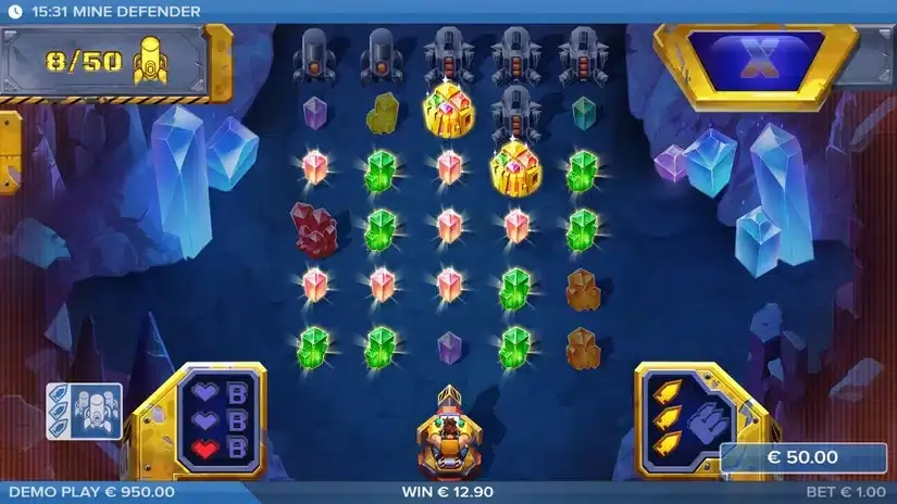 Mine Defender slot screenshot 4
