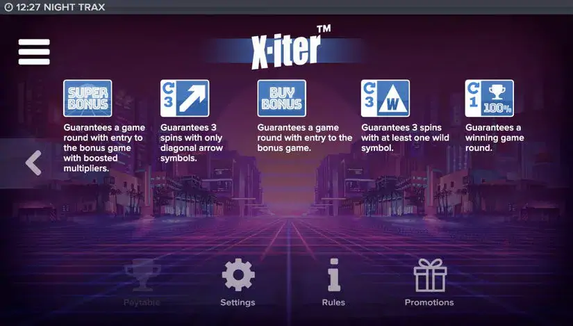 Night Trax slot screenshot 7