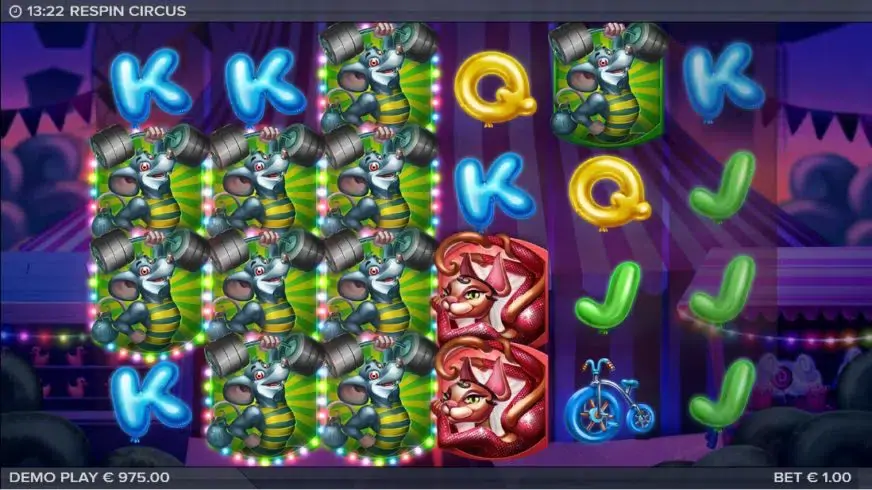 Respin Circus slot screenshot 3