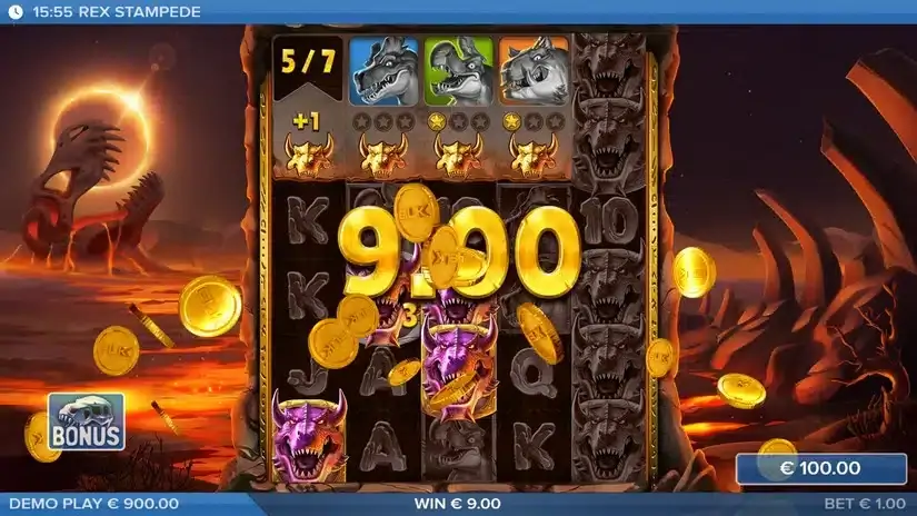 Rex Stampede slot screenshot 
