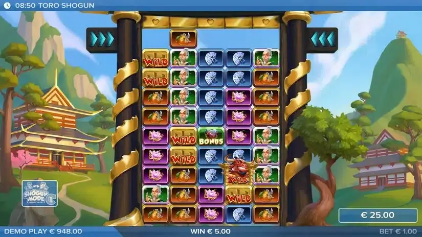 Toro Shogun slot screenshot 2