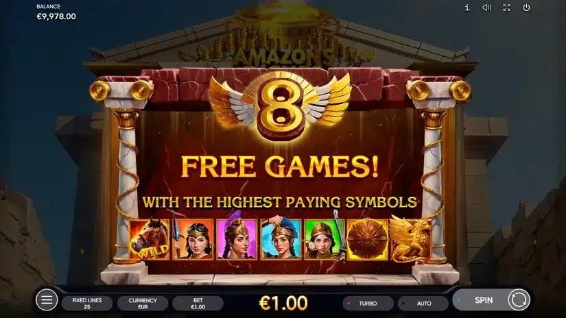 Amazons Riches slot screenshot 4