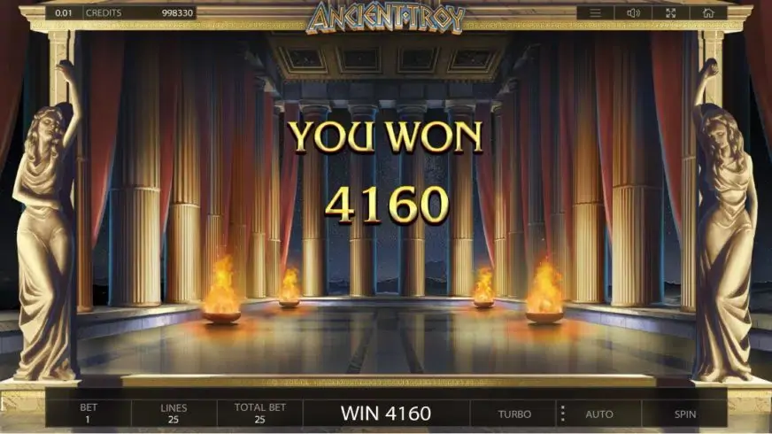 Ancient Troy slot screenshot 