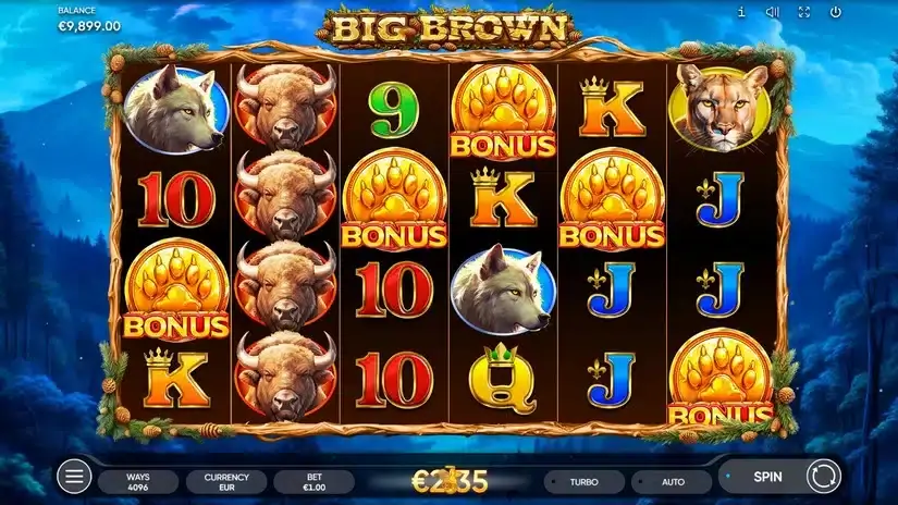 Big Brown slot screenshot 2