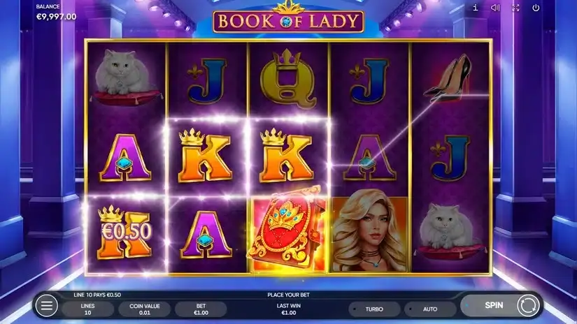 Book of Lady slot screenshot 2