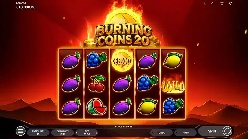 Burning Coins 20 slot screenshot 