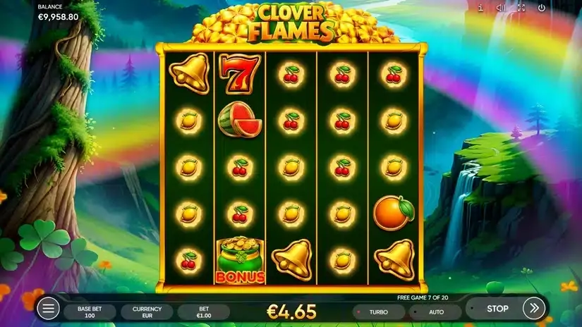 Clover Flames slot screenshot 5