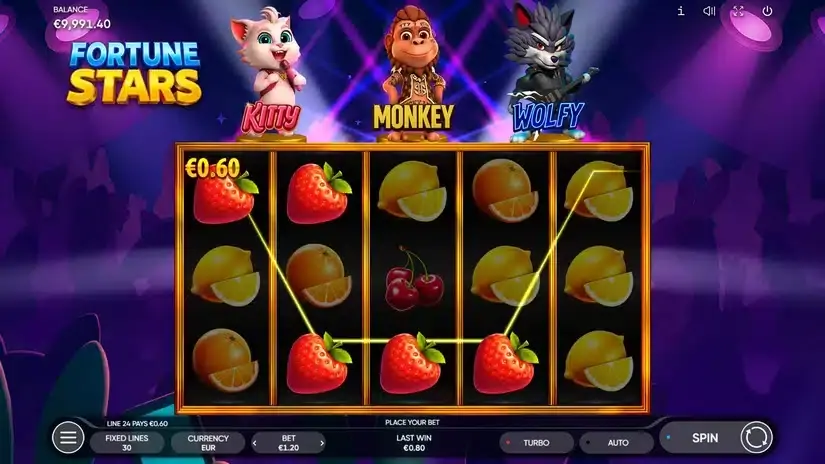 Fortune Stars slot screenshot 1