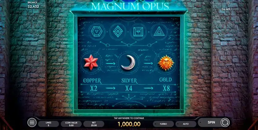 Magnum Opus slot screenshot 7