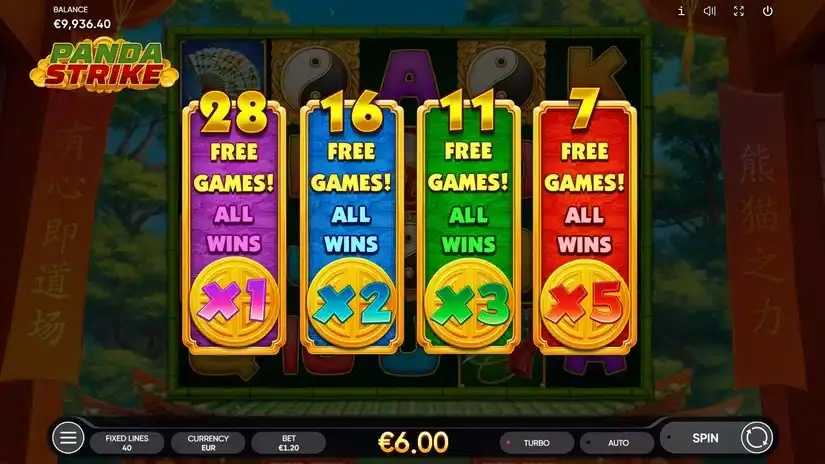Panda Strike slot screenshot 3
