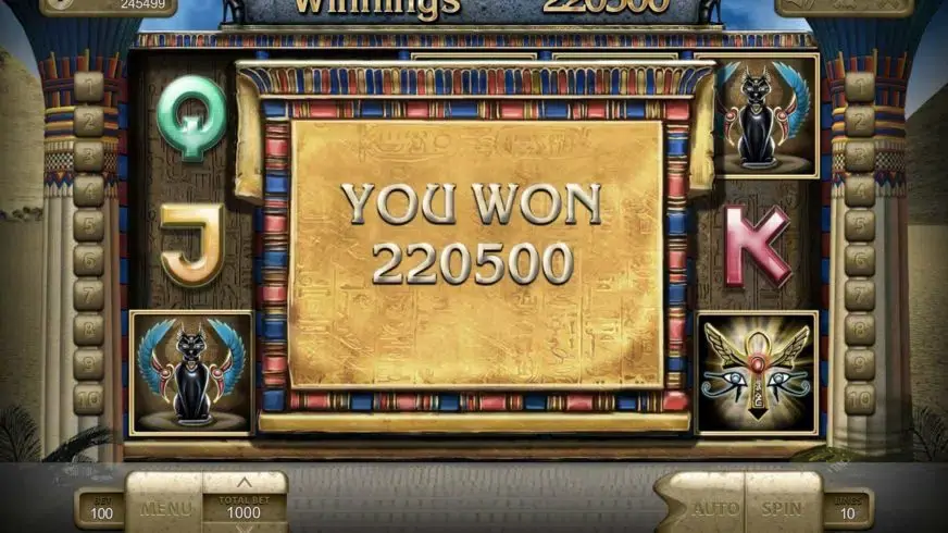 Temple Cats slot screenshot 2