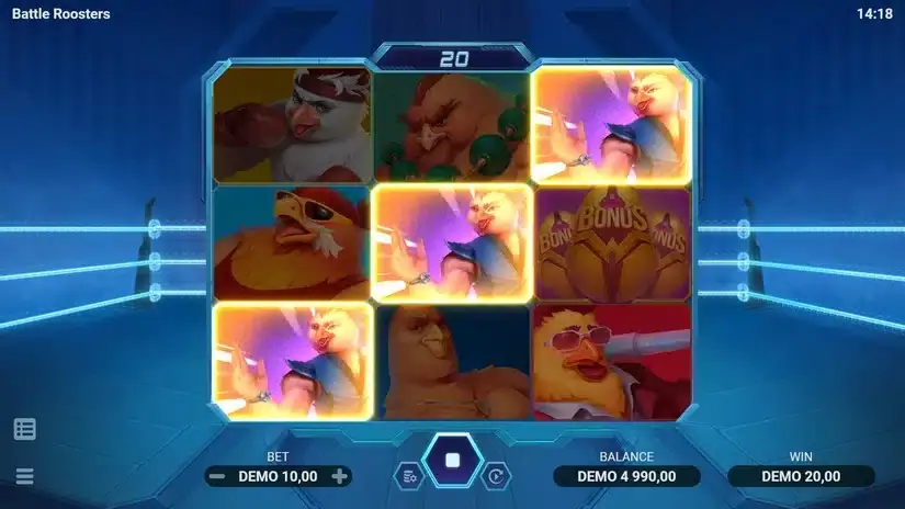 Battle Roosters slot screenshot 3