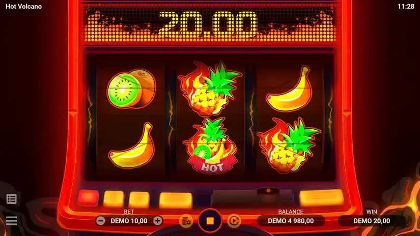 Hot Volcano slot screenshot 3