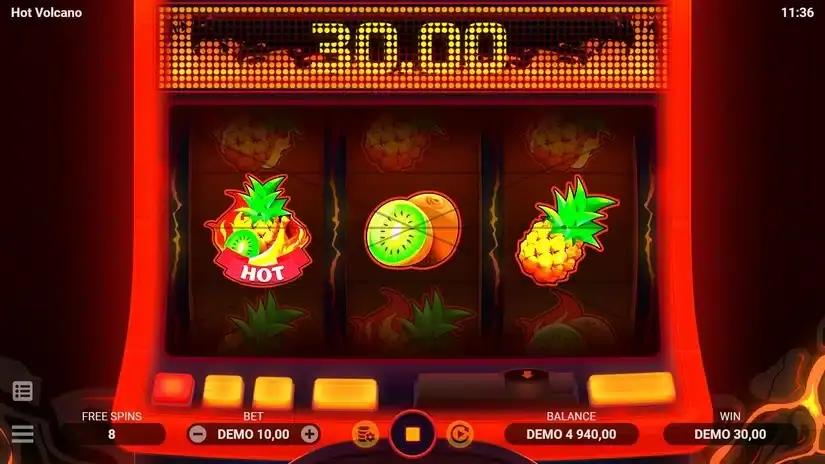 Hot Volcano slot screenshot 6