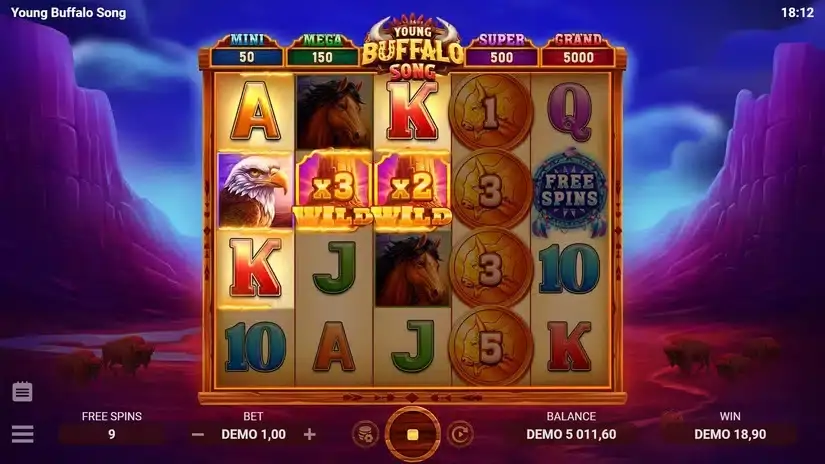 Young Buffalo Song slot screenshot 