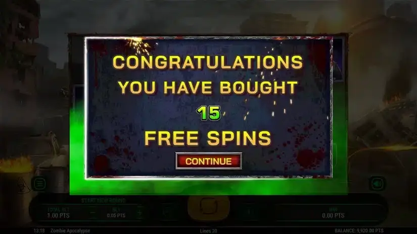Zombie Apocalypse slot screenshot 3