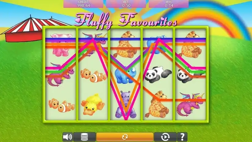 Fluffy Favourites slot screenshot 2