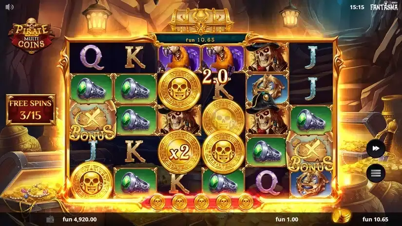 Pirate Multi Coins slot screenshot 4