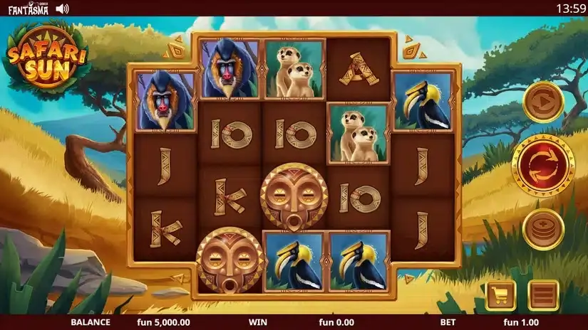 Safari Sun slot screenshot 