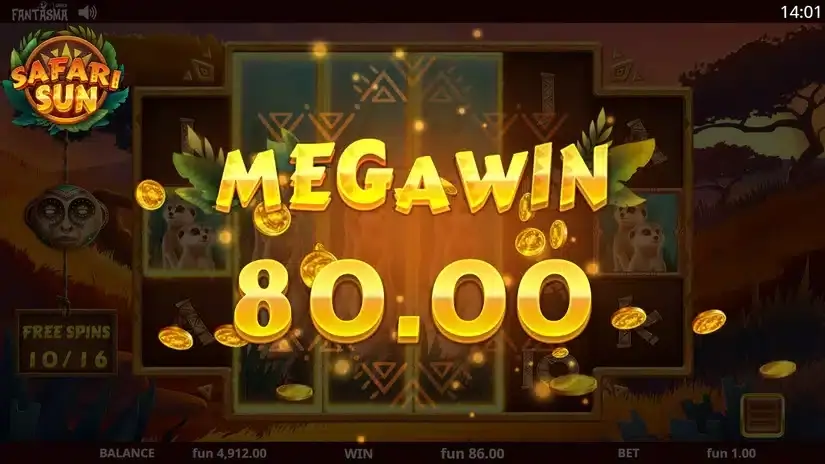 Safari Sun slot screenshot 