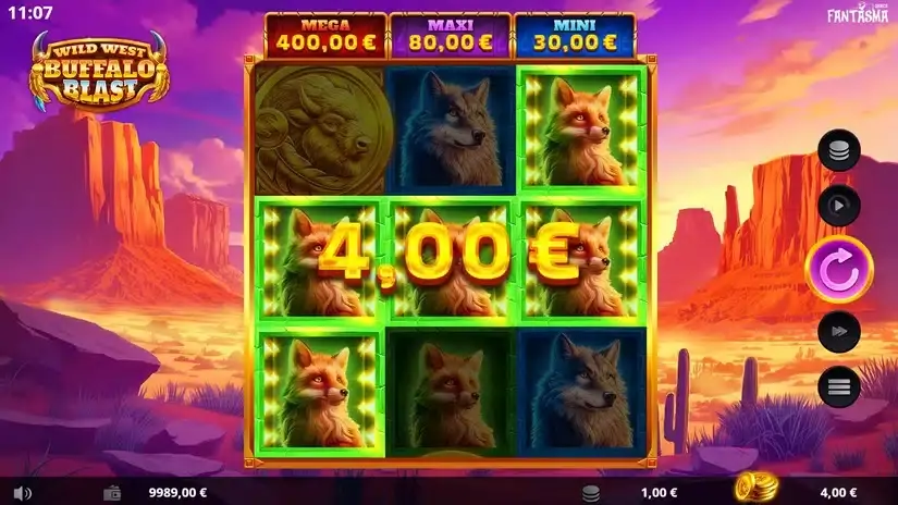 Wild West Buffalo Blast slot screenshot 5