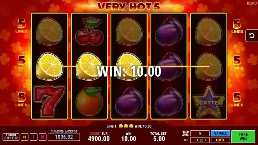 Very Hot 5 slot screenshot 