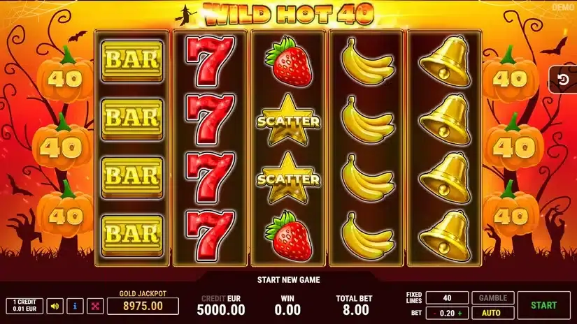 Wild Hot 40 Halloween slot screenshot 1