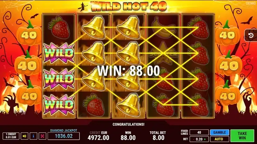 Wild Hot 40 Halloween slot screenshot 4