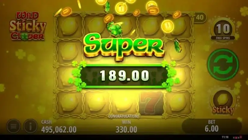 Wild Sticky Clover slot screenshot 1