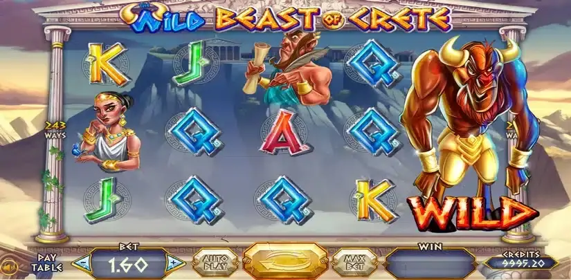 The Wild Beast of Crete slot screenshot 2