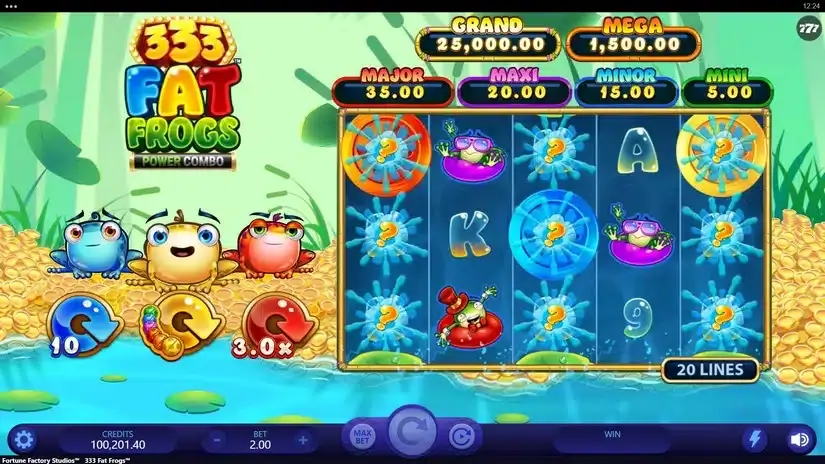 333 Fat Frogs Power Combo slot screenshot 2
