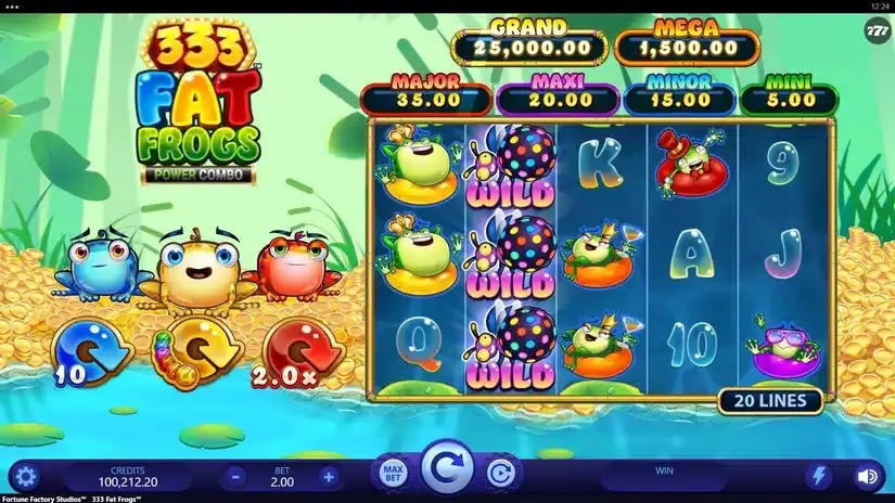 333 Fat Frogs Power Combo slot screenshot 