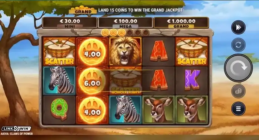 Akiva Claws of Power slot screenshot 5