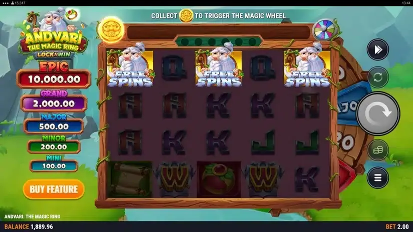 Andvari: The Magic Ring slot screenshot 2