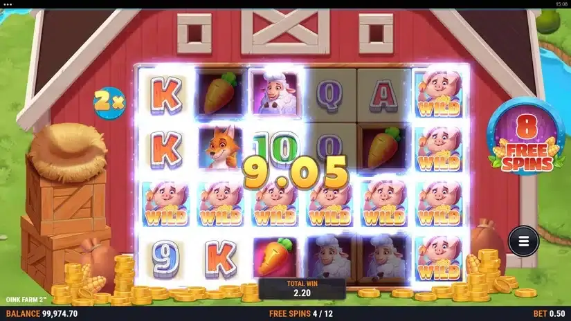 Oink Farm 2 slot screenshot 