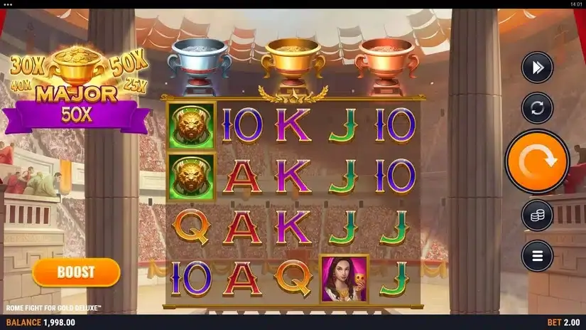 Rome Fight For Gold Deluxe slot screenshot 