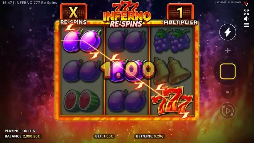 Inferno 777 Re-spins slot screenshot 1