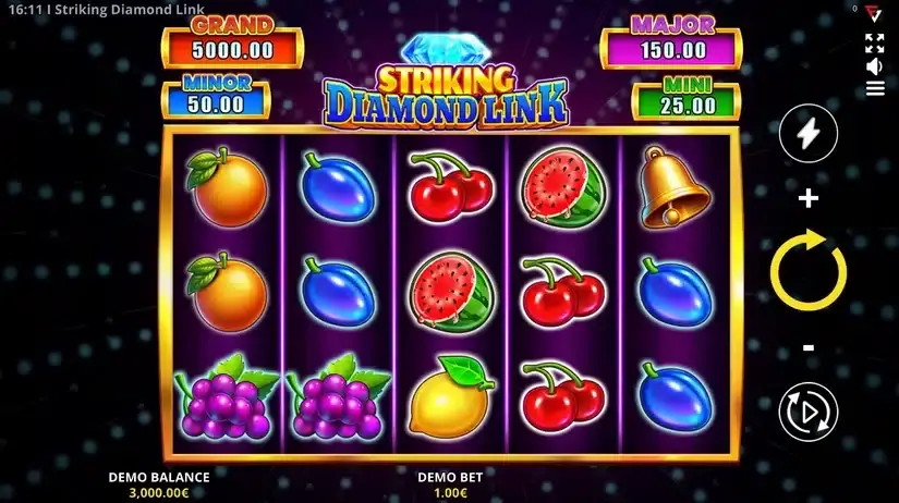 Striking Diamond: Running Wins slot screenshot 1