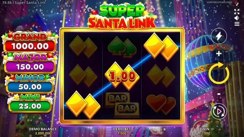 Super Santa Link: Running Wins slot screenshot 3