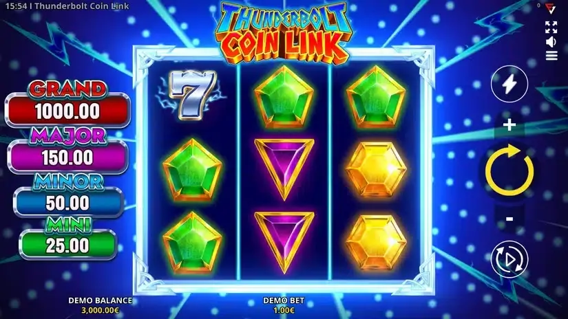 Thunderbolt Coin Link: Running Wins slot screenshot 1