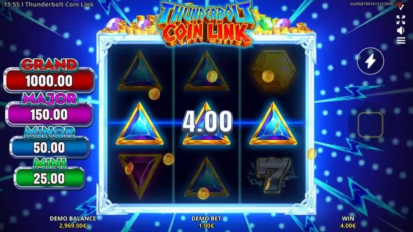 Thunderbolt Coin Link: Running Wins slot screenshot 4